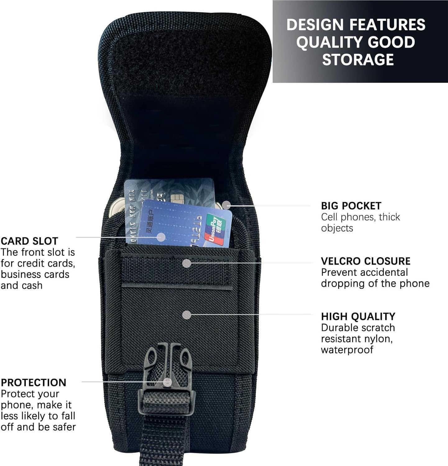 Buckle Closure case is Suitable for iPhone 111213141516 pro max 141516 Plus 1114 pro Canvas Belt Protection case and Sturdy Bag Tactical Phone Stand Z