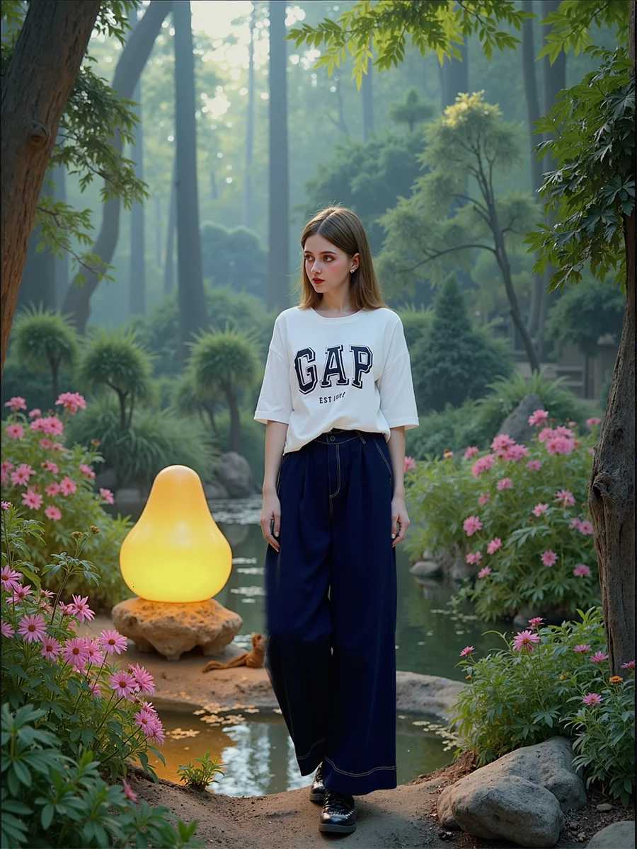 Baggy Wide Leg Denim Jeans Women Vertical Striped Panelled Design High Waisted Casual Loose Fit Autumn Winter Warm Thick Fashion Z250910