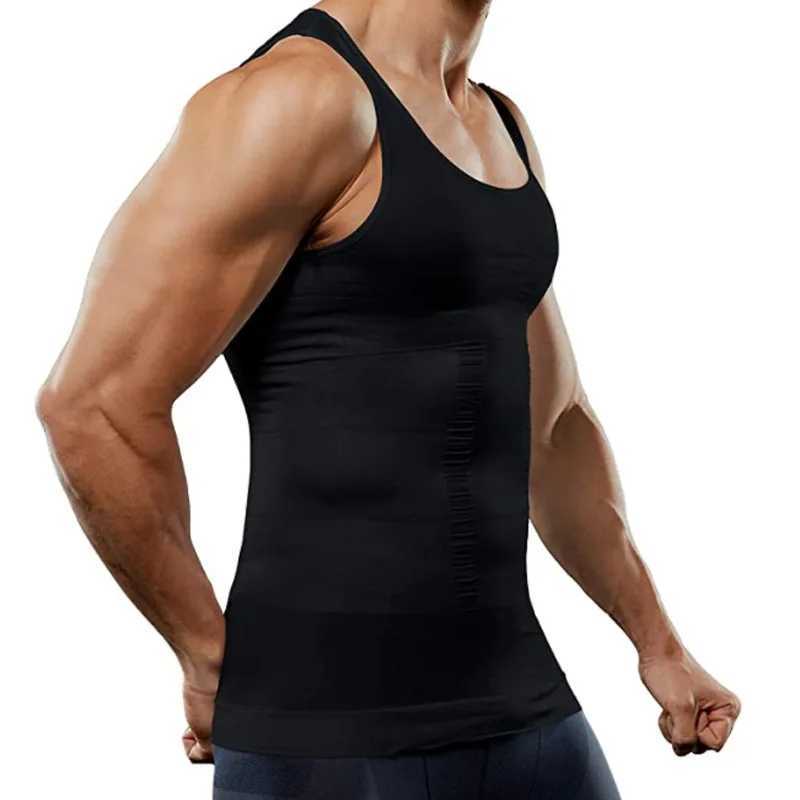 Mens slimming and shaping bras abdominal compression correction vests fat burners chest and abdominal shirts brasBodysuits se W250910