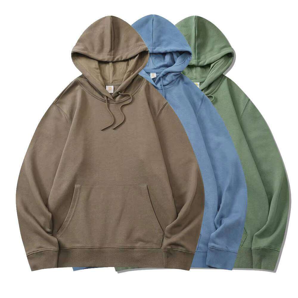 370Gsm Heavyweight Blank Long Sleeve Streetwear Cotton French Terry Oversized Men's Hoodie