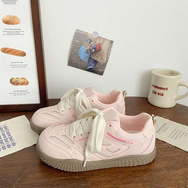 White Sneakers Women 2025 Spring and Autumn New Thick-Soled Casual Sports for Students Versatile Breathable Board Shoes