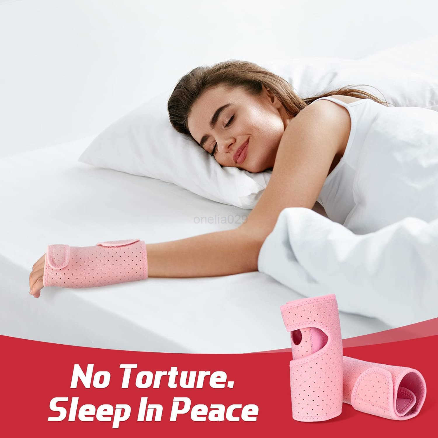2 Pieces Carpal Tunnel Wrist Brace for Night Wrist Sleep Supports Splints Stabilizer and Hand Brace Cushioned to Help with Carpal Tunnel Pain Relief U
