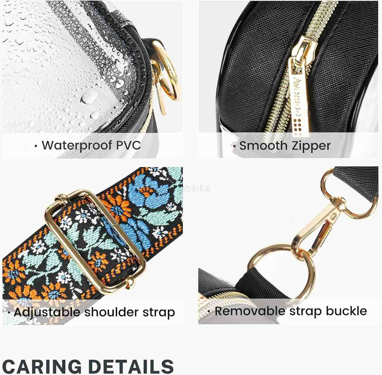 Clear Bag Stadium Approved Clear Purses for Women Crossbody Bag for Concerts with Adjustable Strap M250910