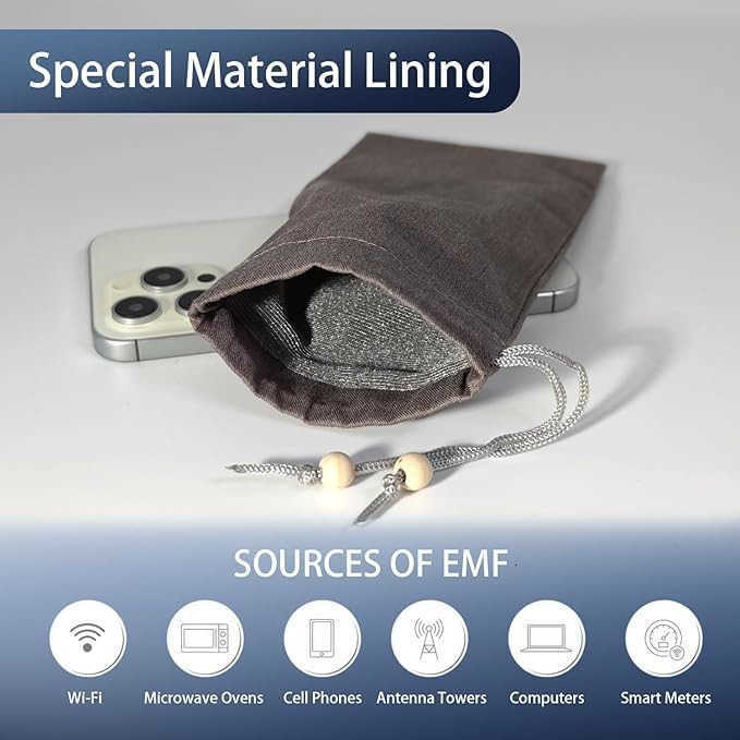 Cell Phone Sleeve fo Phone Pouch HighShield EMF Blocking Pouch 100 Silver Fibers forDigital Security Signal Blocking AntiEMP Radiation Bag for Privacy