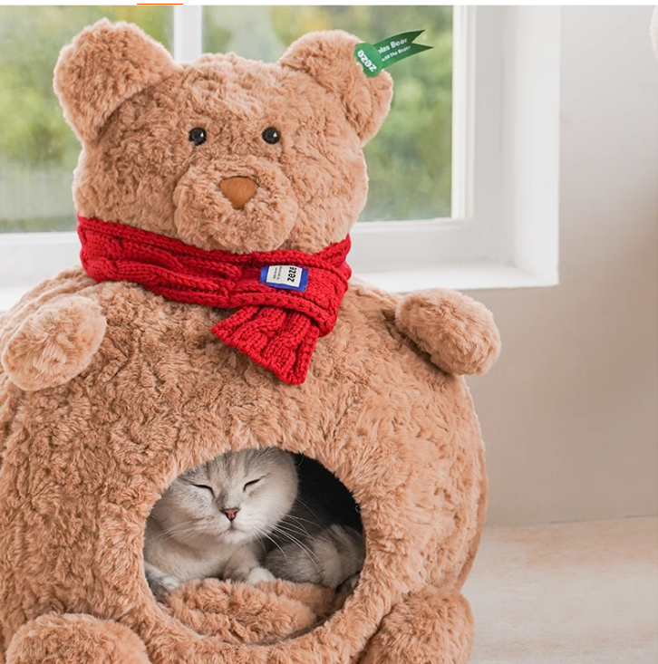 Winter-Friendly Animal Companion Haven Luxurious Plushy Hideaway Maternity Den