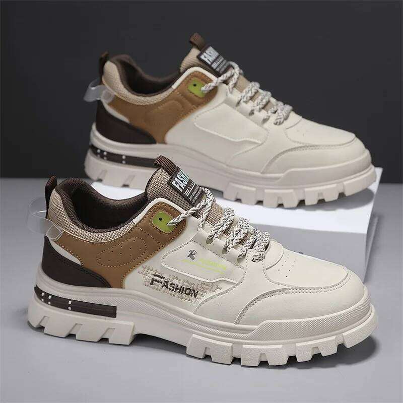 Casual Shoes Mens Sneakers Leather Outdoor Platform Fashion Luxury Designer Sports Running Hiking Skateboard Boots Autumn