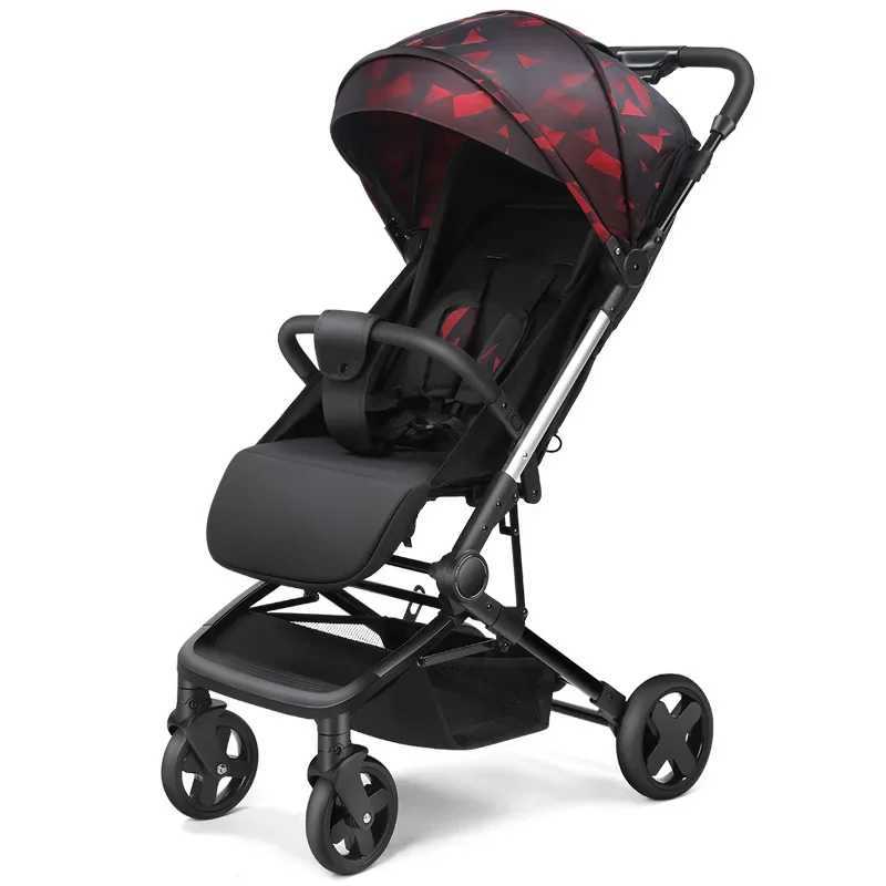 Lightweight Extra Wide Stroller High Landscape Easy Folding Baby Stroller That Can Sit and Lie Down with Fivepoint Safe Belt W250910