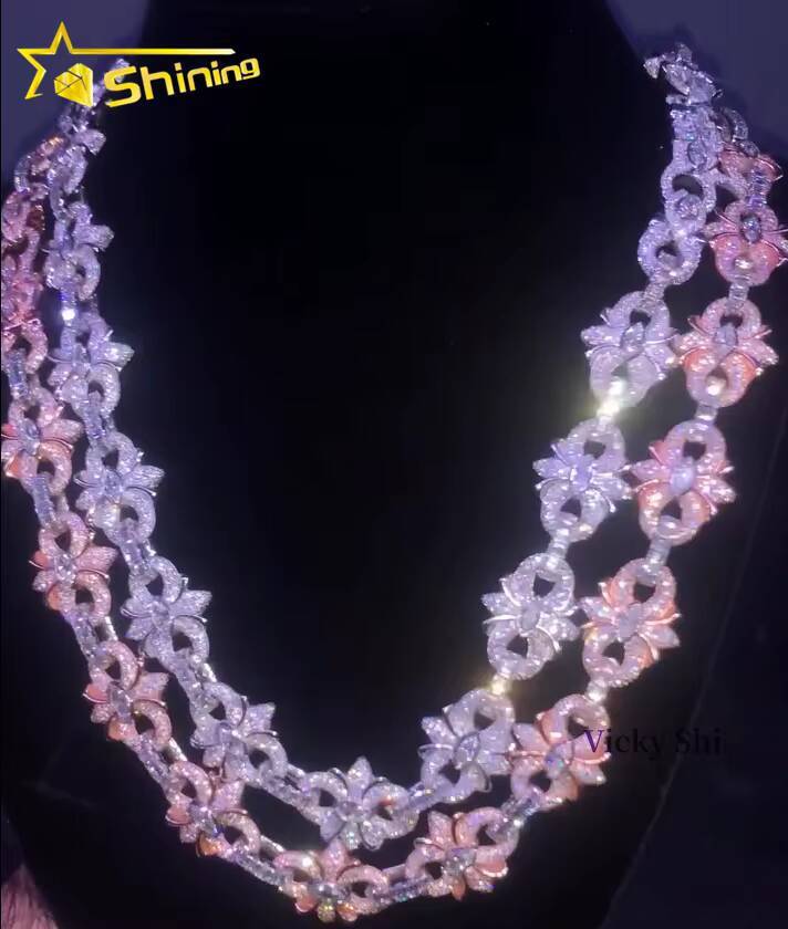 Pass Diamond Tester 925 Silver Hip Hop Moissanite Diamond Infinity Cuban Link Chain Iced Out Luxury Rapper Fashion Jewelry