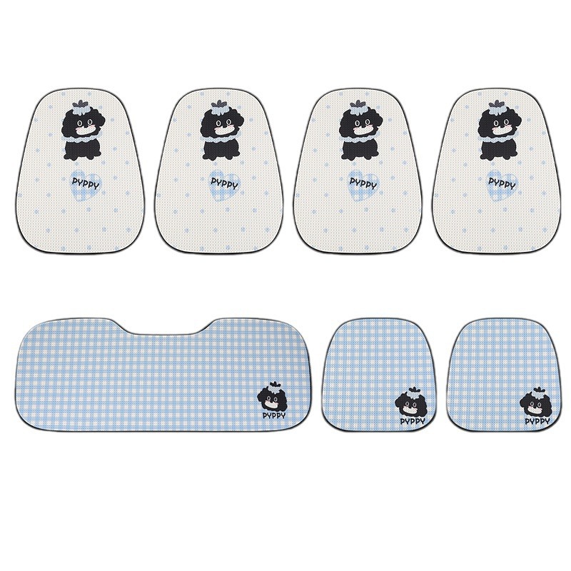 2025 Car Seat Cushion Four Seasons Breathable Half Pack Seat Cover Cartoon Cute Ladies Car Interior Universal Seat Cushion Cover 250910