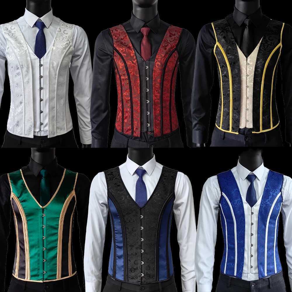 Mens Tight Abdomen Corset Slimming Waist Bones Shaping Vest Stoh Belly Control Vintage Waistcoat Elegant Medieval Corset W250910