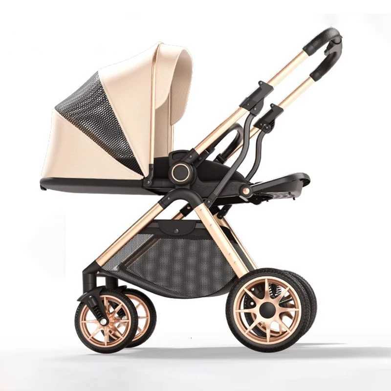 Newborn Baby Stroller Can Sit and Lie Down Lightweight One Button Folding Twoway Push 0 6 Years Old Children Stroller W250910