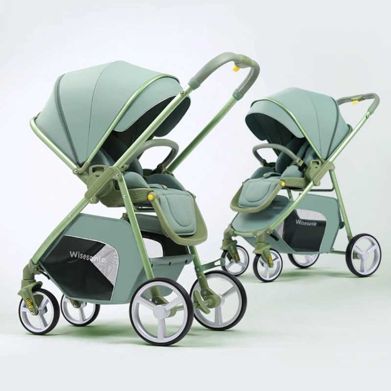 2 In 1 Portable Multifunctional Baby Stroller High Landscape Pram Carriage Basket Baby Carriage Baby Stroller 0 To 3 Years W250910