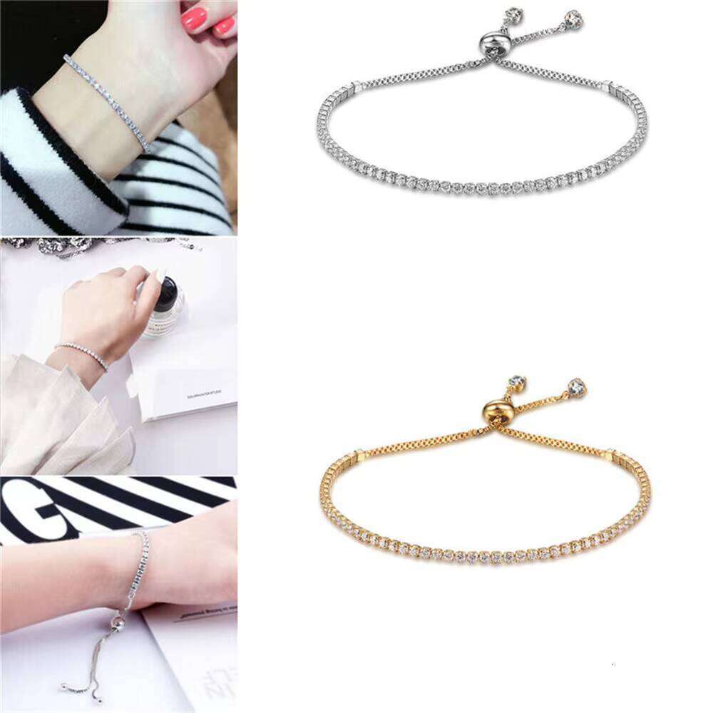 Fashion and Women Zircon Bride Wedding for Men Sier Womens Moissanite Bracelet