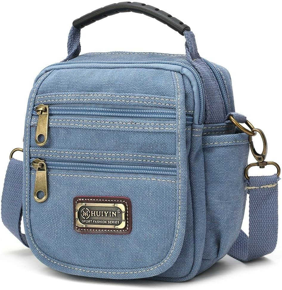 Man Small Canvas Crossbody Phone Purse Bag Mini Messenger Bag Waist Belt Side Bag Z250910