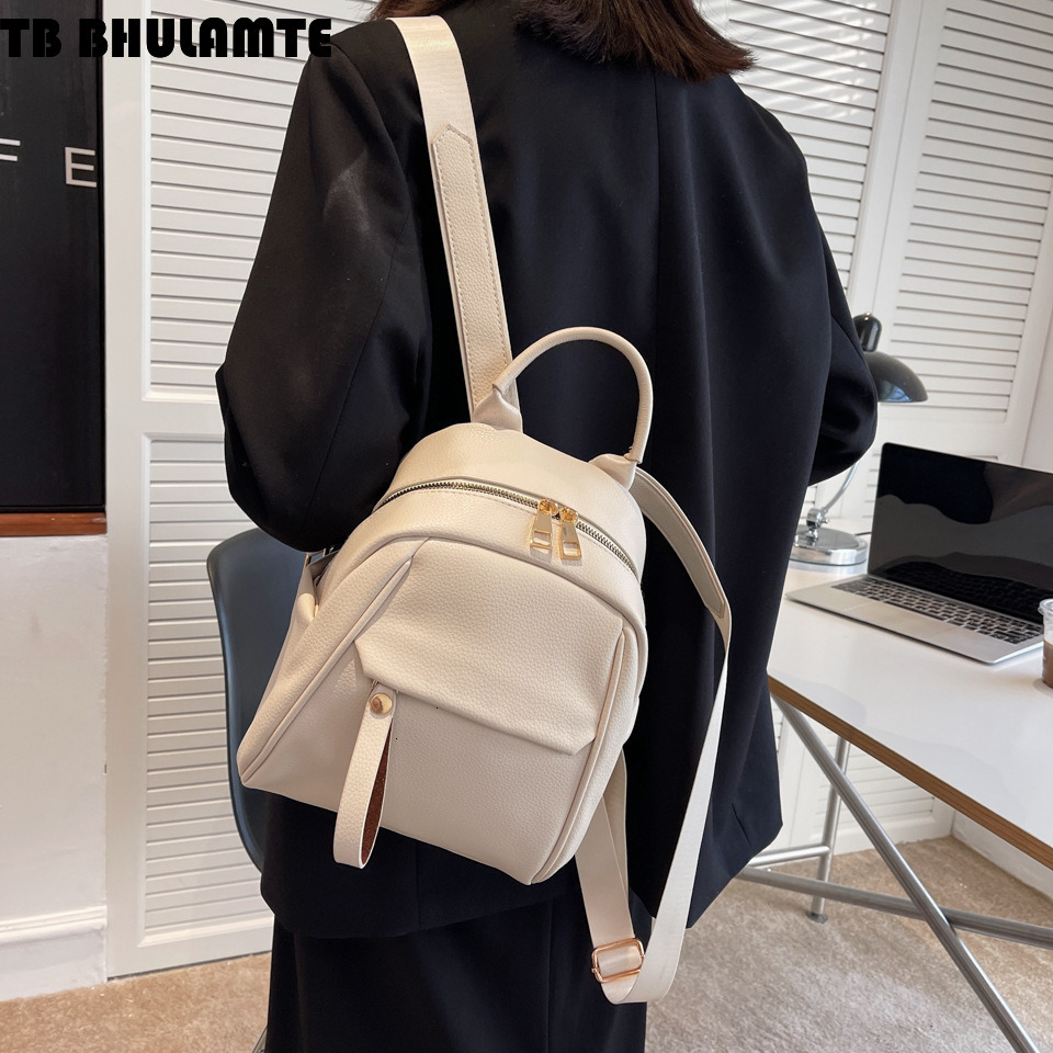 Free Shipping Designer Bag Backpack Korean Style Luxury Bag Soft Leather Texture Fashion Simple Backpack Casual Versatile School Commuting Literary Ba