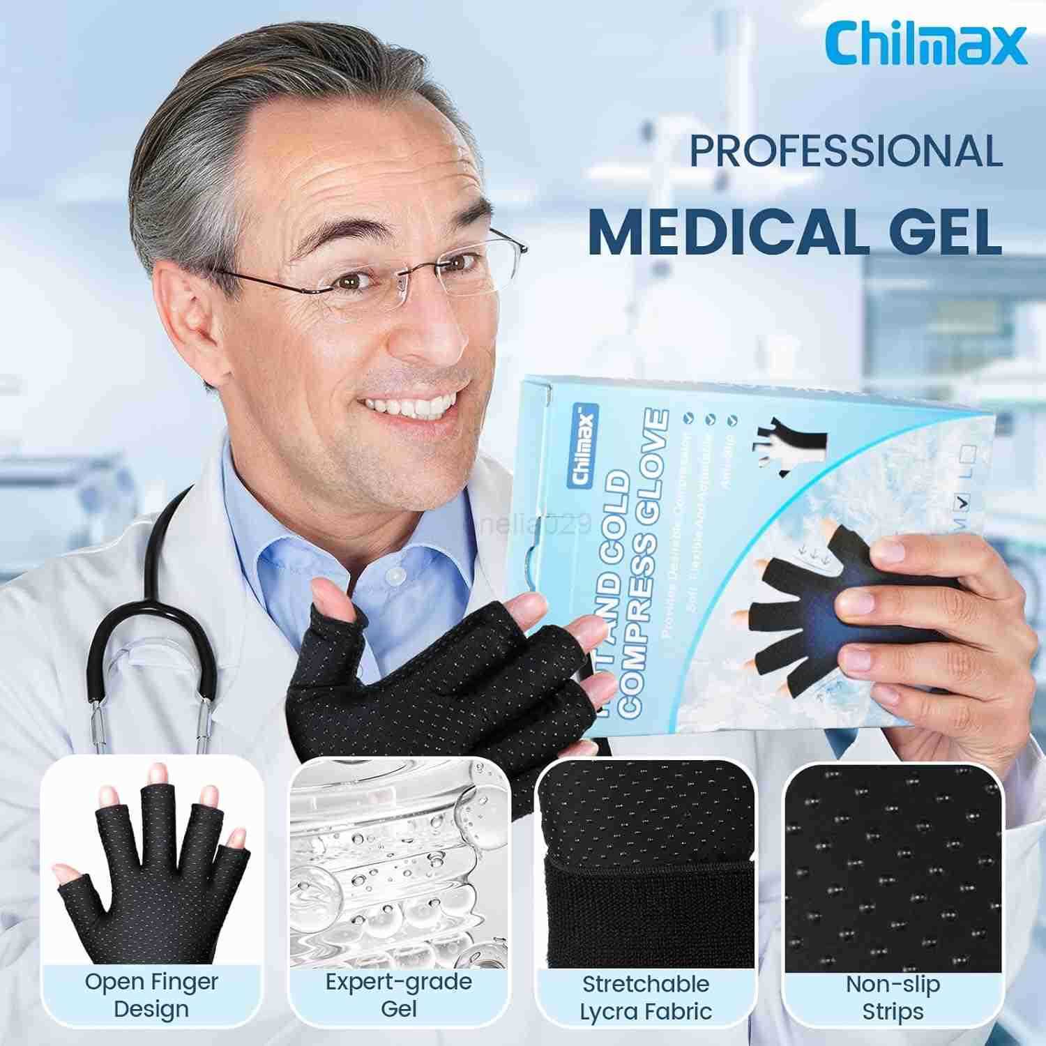Pack Glove for Arthritis Pain ReliefAdjustable Gel Wrist Ice PackHot Cold Therapy Finger Arthritis Compression Sleeves Glove for Carpal TunnelSwelling