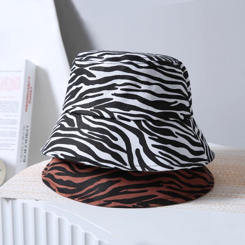 Pure cotton all-over printed striped fisherman hat stylish unisex graffiti versatile sun protection bucket hat for spring and summer, sunshade hat