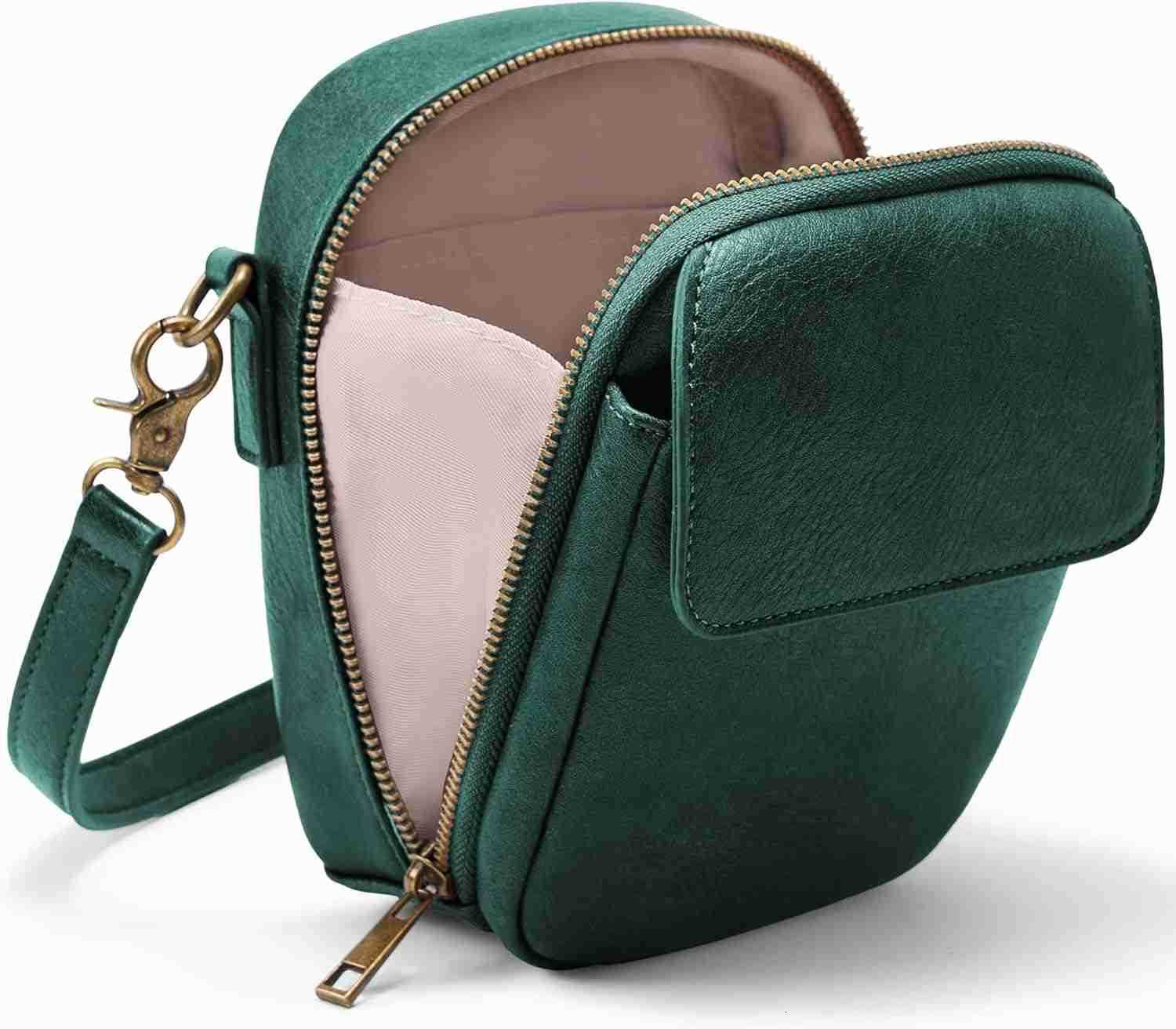 Small Crossbody Bag Vegan Leather Cell Phone Purse for Women Vintage Wallet Bag with Card Slots Z250910