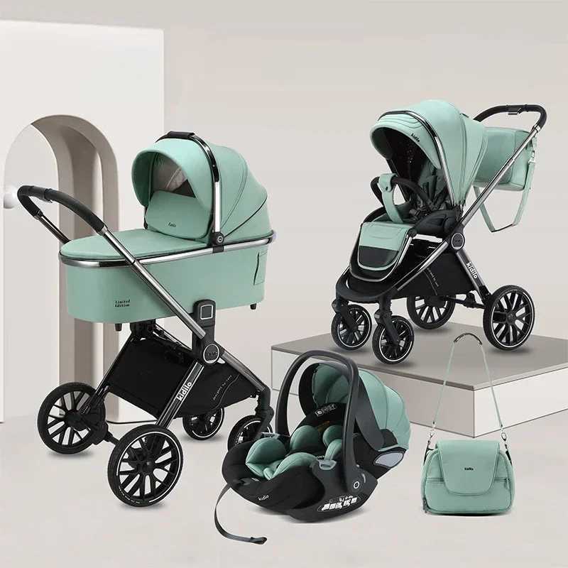 3IN1 High Landscape Baby Cart with Safe Seat Bidirectional Baby Cart One Button Folding Comes with Mommy Bag W250910
