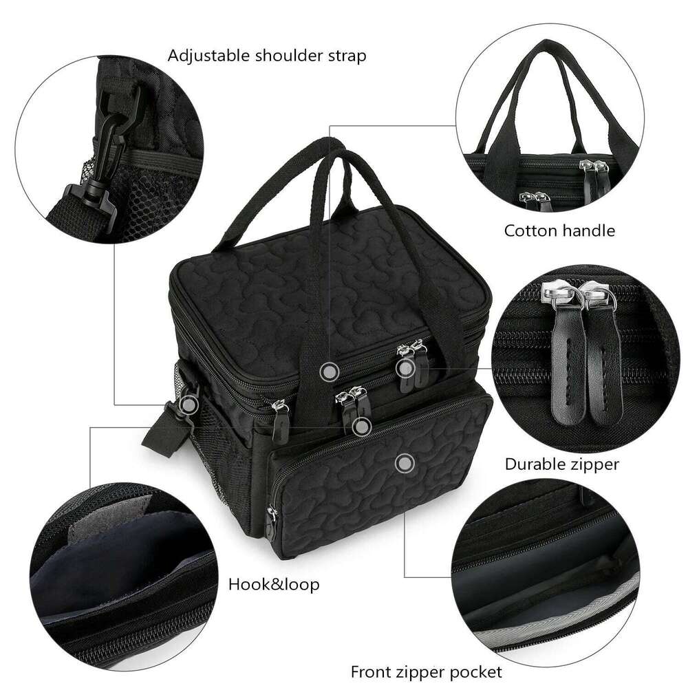 Large capacity portable shoulder mother and baby insulation waterproof outdoor travel mommy bag, double-layer con