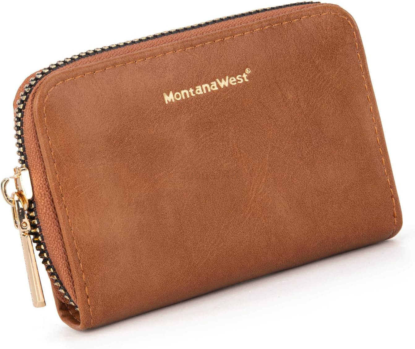 West Rfid Card Holder For Women Compact CARD Case Small Card Wallet with Zipper For Female Ladies Lightweight Easy to CarryZ250910