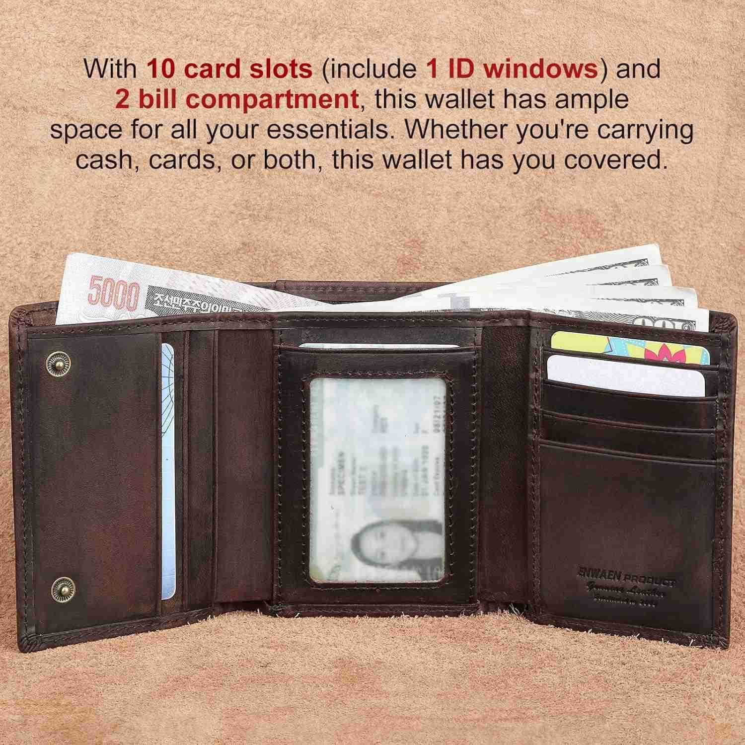 Chain Wallets for Men Genuine Leather Wallet RFID Blocking AntiTheft Chain for Biker MotorcycleZ250910