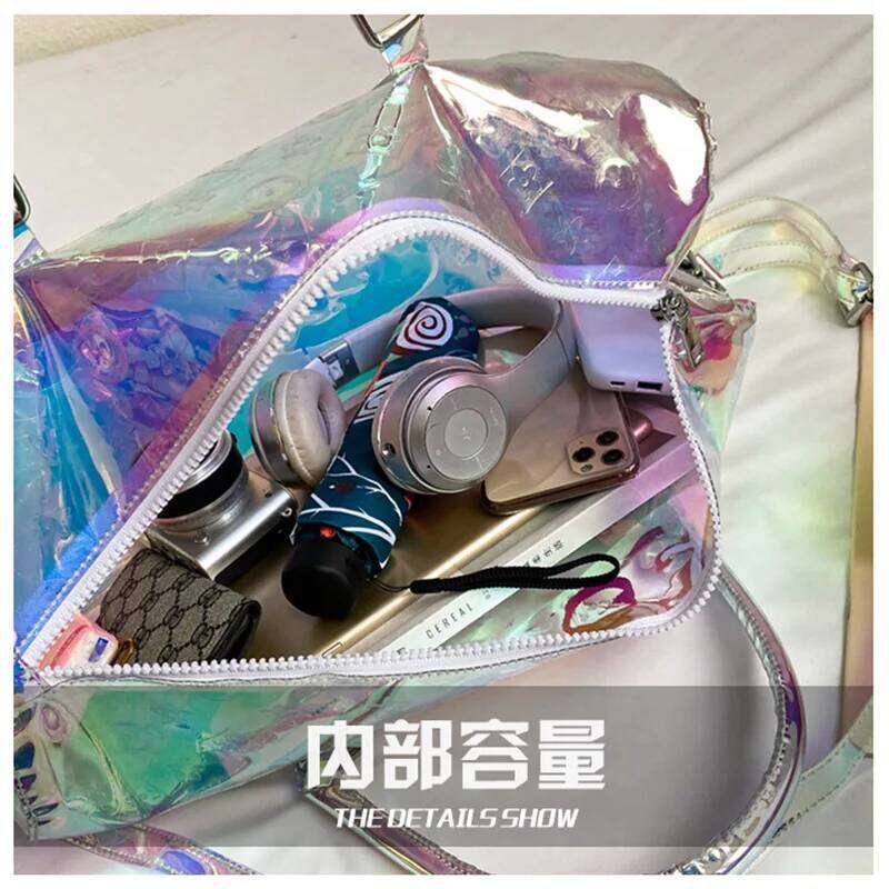 Hot Selling Ladies New Color Transparent Jelly Large Capacity Shoulder Shopping Handbag Waterproof Storage Portable Travel Bag Designer Bags