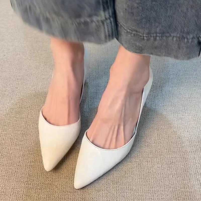 Women Pointed Toe High Heels Shoes Summer New Women Sandals 2025 Luxury Sexy Work Leather Shoes Brand Dress Pumps Shoes Mujer W250910