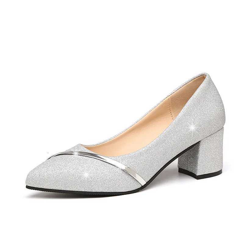 Fashion High Heels Women 2024 New Spring Autumn Matte Allmatch Thick Heel Pointed Toe Shallow Mouth Professional Womens Shoes W250910