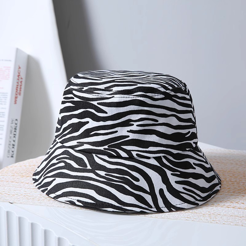 Pure cotton all-over printed striped fisherman hat stylish unisex graffiti versatile sun protection bucket hat for spring and summer, sunshade hat
