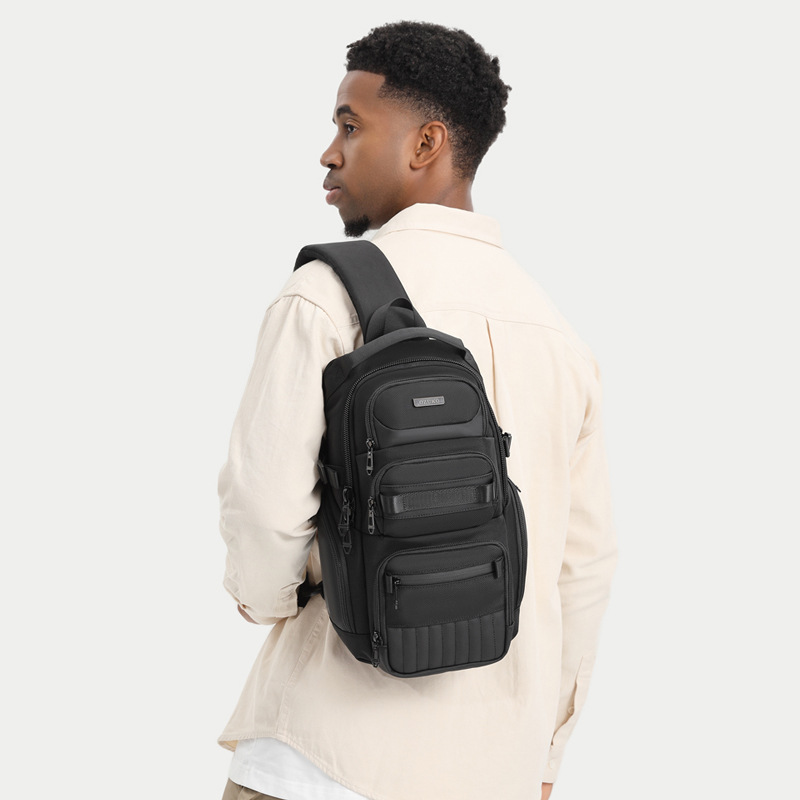 Free shipping ozuko new waterproof men's chest tide brand multi-function crossbody single-shoulder portable outdoor leisure travel bag