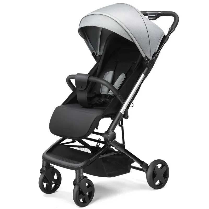 Lightweight Extra Wide Stroller High Landscape Easy Folding Baby Stroller That Can Sit and Lie Down with Fivepoint Safe Belt W250910