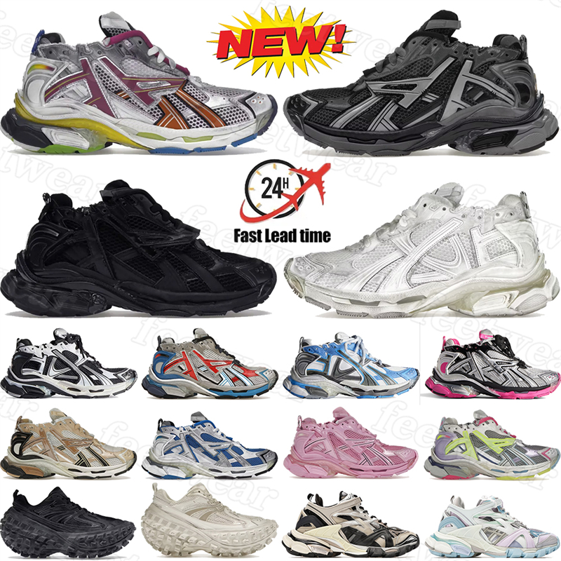 New 7.0 runner sneakers designer shoes for men paris 7.5 running shoes multi color white black silver pink grey blue red luxury outdoor womens mens trainers