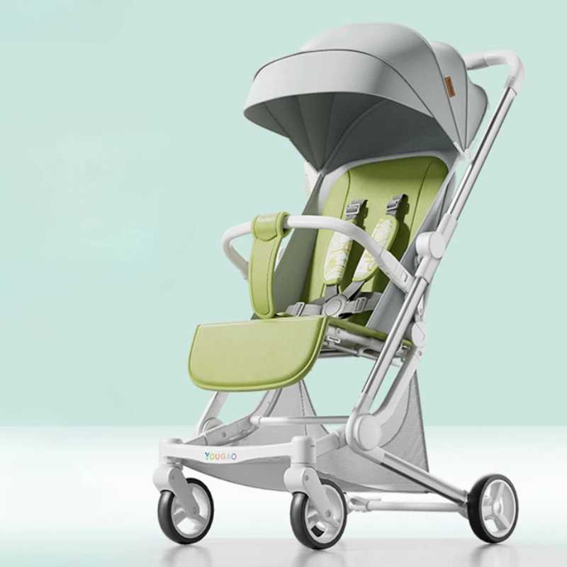 Foldable Four Wheels Cart Comfortable Portable Lightweight Baby Stroller Can Sit or Lie Down Aluminum alloy Childrens Cart W250910