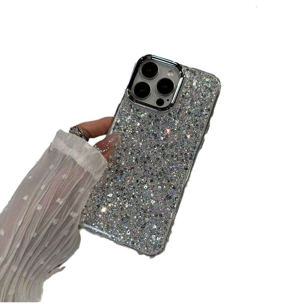 Korean Style Light Luxury Suitable for iPhone 17 New Phone Case Apple 15 Pro Max High-end Electroplated Glitter Sequins