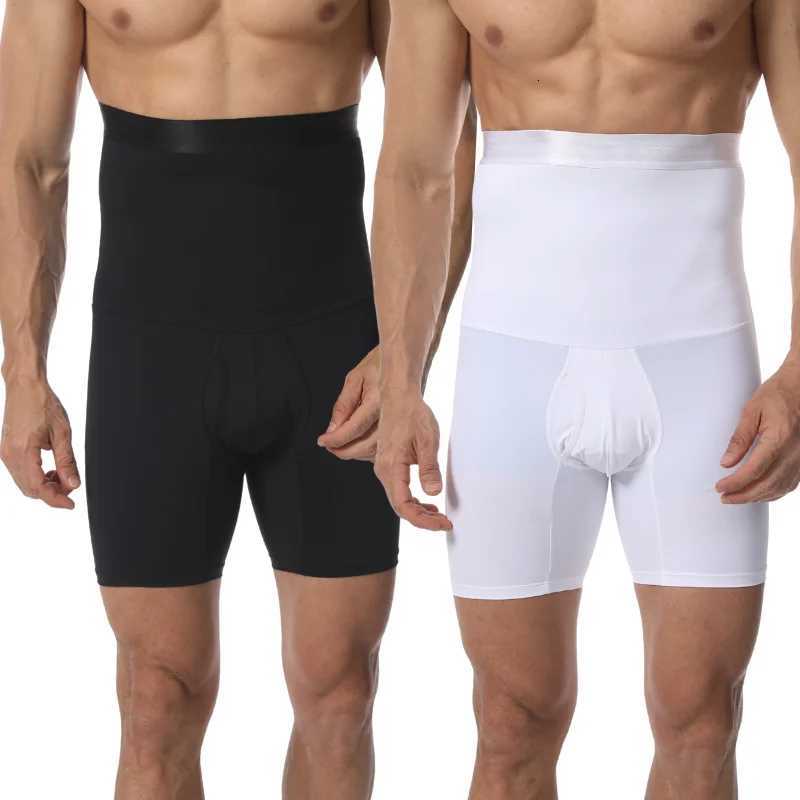 Mens Tummy Control Shaping Shorts with Silicone Grip Waistband High Waisted Seamless Pouch Design Comfortable Underwear W250910