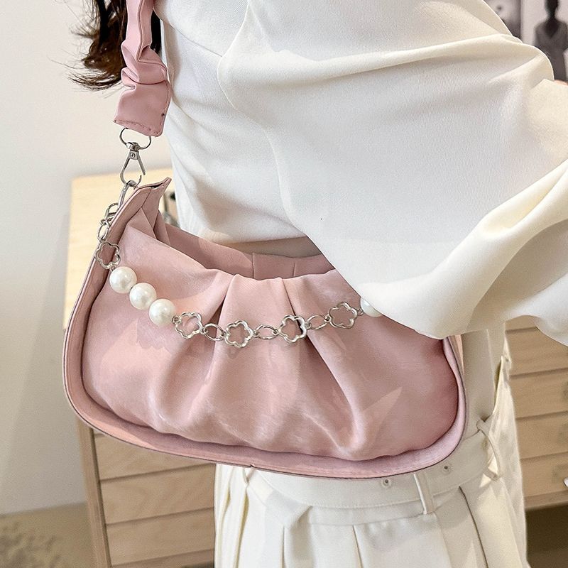 2025 This Year S Trendy Niche Underarm Bag For Free Shipping Luxury Bag Women Summer Fashion Pleated Chain Bag Stylish Designer Bag Versatile Shoulder