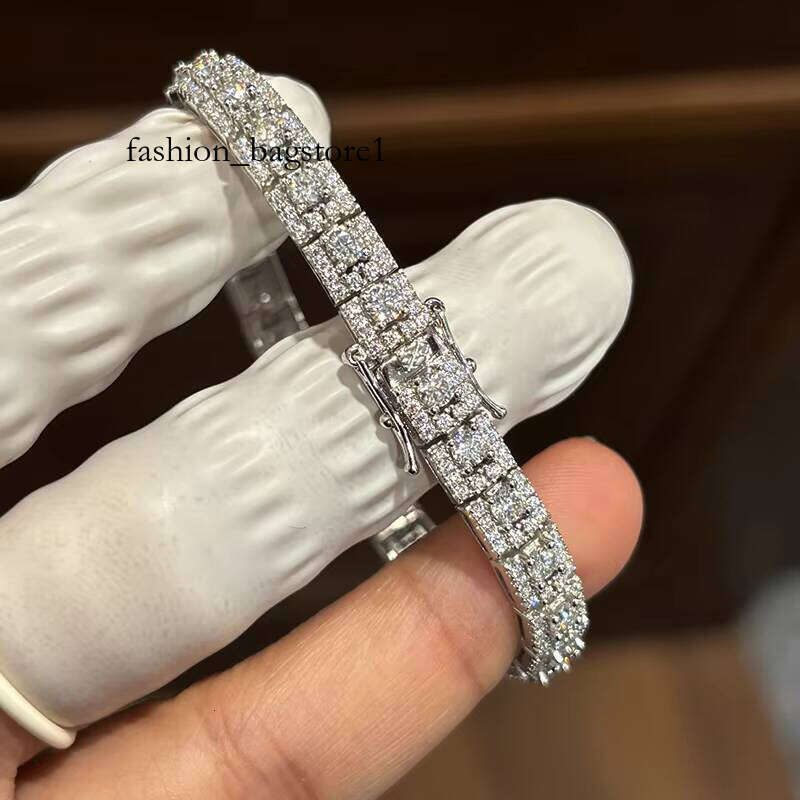 High Quality Sterling Sier Fine Jewelry Full Hip Hop Style Moissanite Tennis Bracelet for Women Man