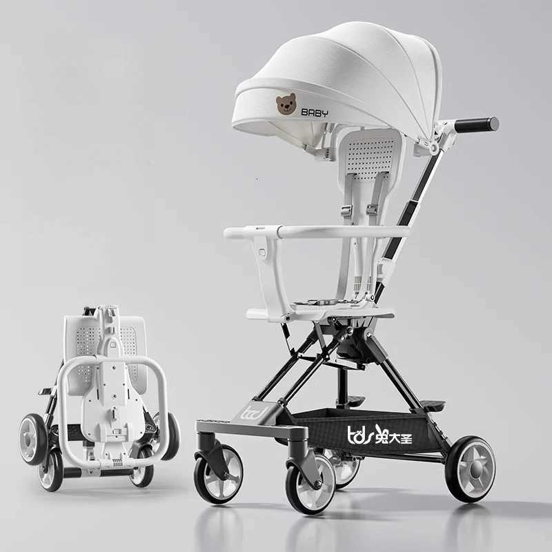 Childrens Baby Stroller Lightweight and Foldable Baby Can Sit or Lie Down Onebutton Folding Twoway Baby Stroller W250910