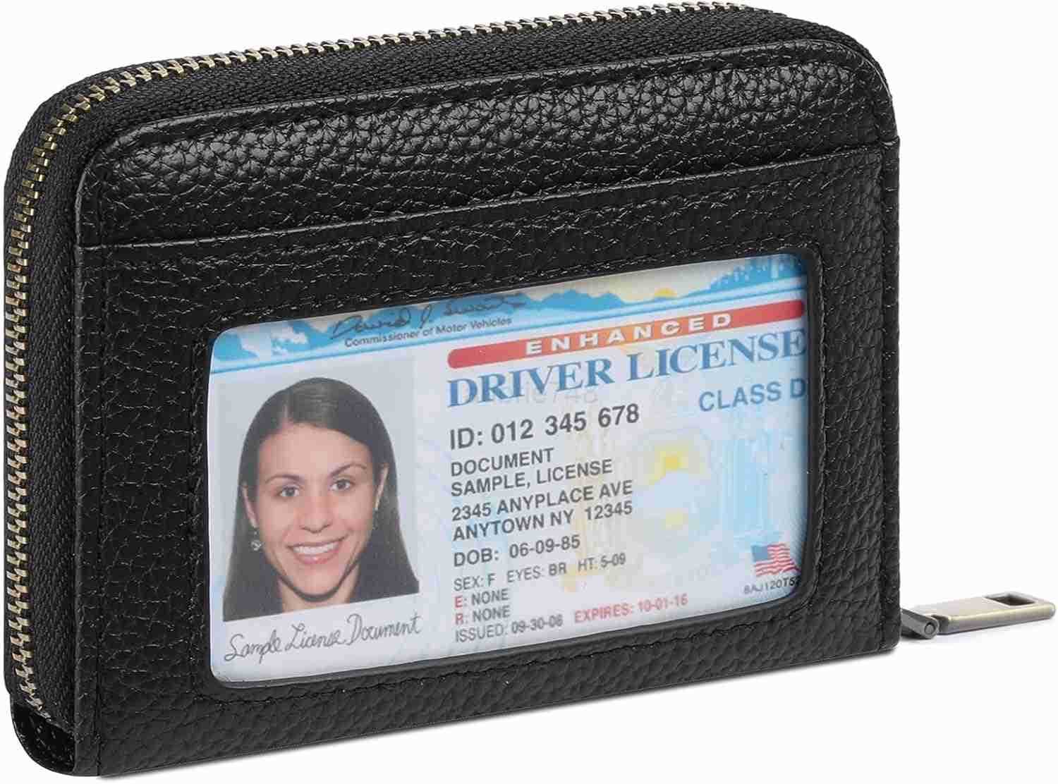 Leather Wallet Women RFID Blocking Small Compact Wallets CARD Holder with ID WindowZ250910