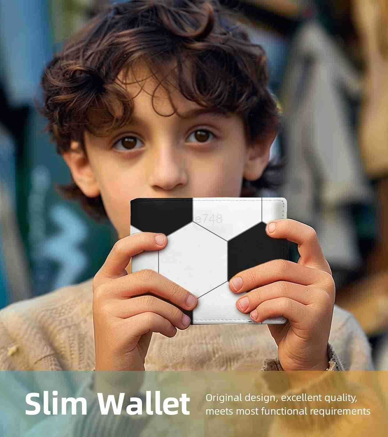 CARD Holder Wallet Rfid Blocking boys Bifold Teen Cool Cute for CAsh with ID Window Cardholder Teenage Teenager SoccerZ250910