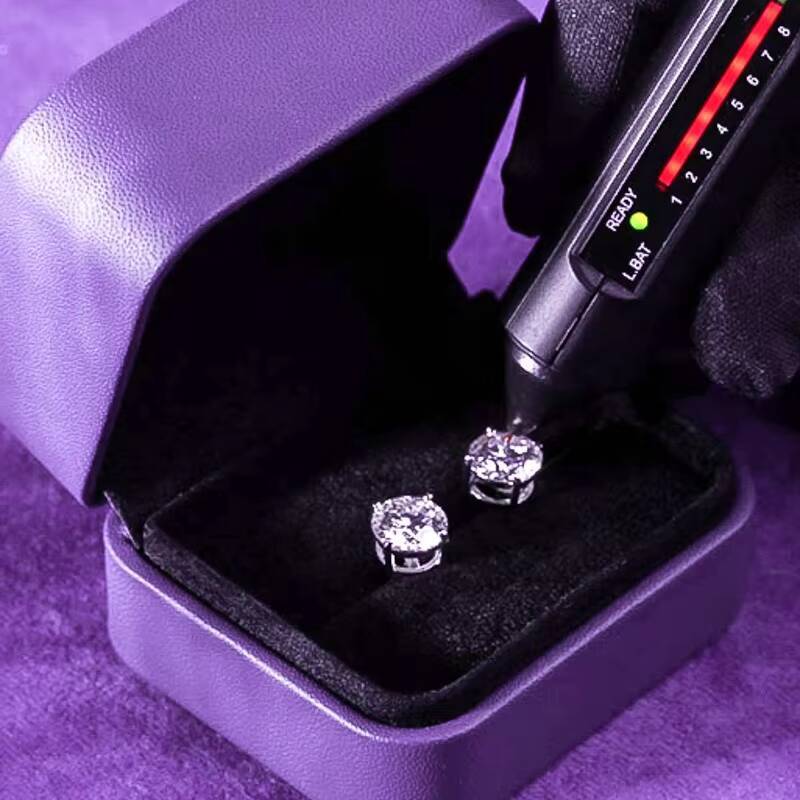 3MM10MM Pass Diamond Tester Hip Hop D Color VVS Moissanite 4 Claws Stud Earrings With 925 Sterling Silver GRA Women Men