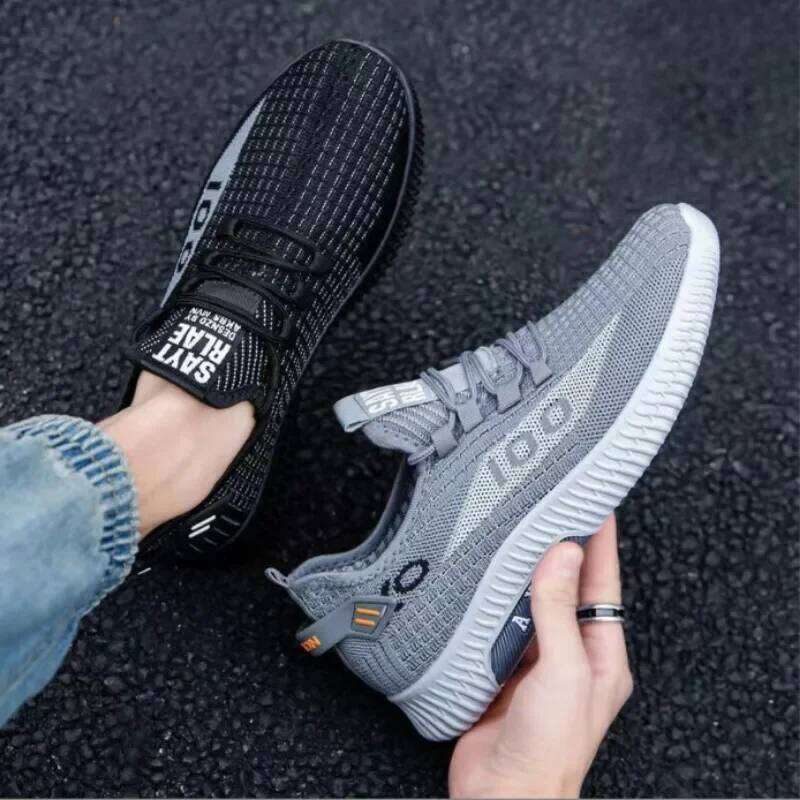 Breathable Mesh Sneakers Comfortable Casual Spo rt Shoes Fashion Shoes Lightweight Deodorant Outdoors Shoes Plus Size 39- 44