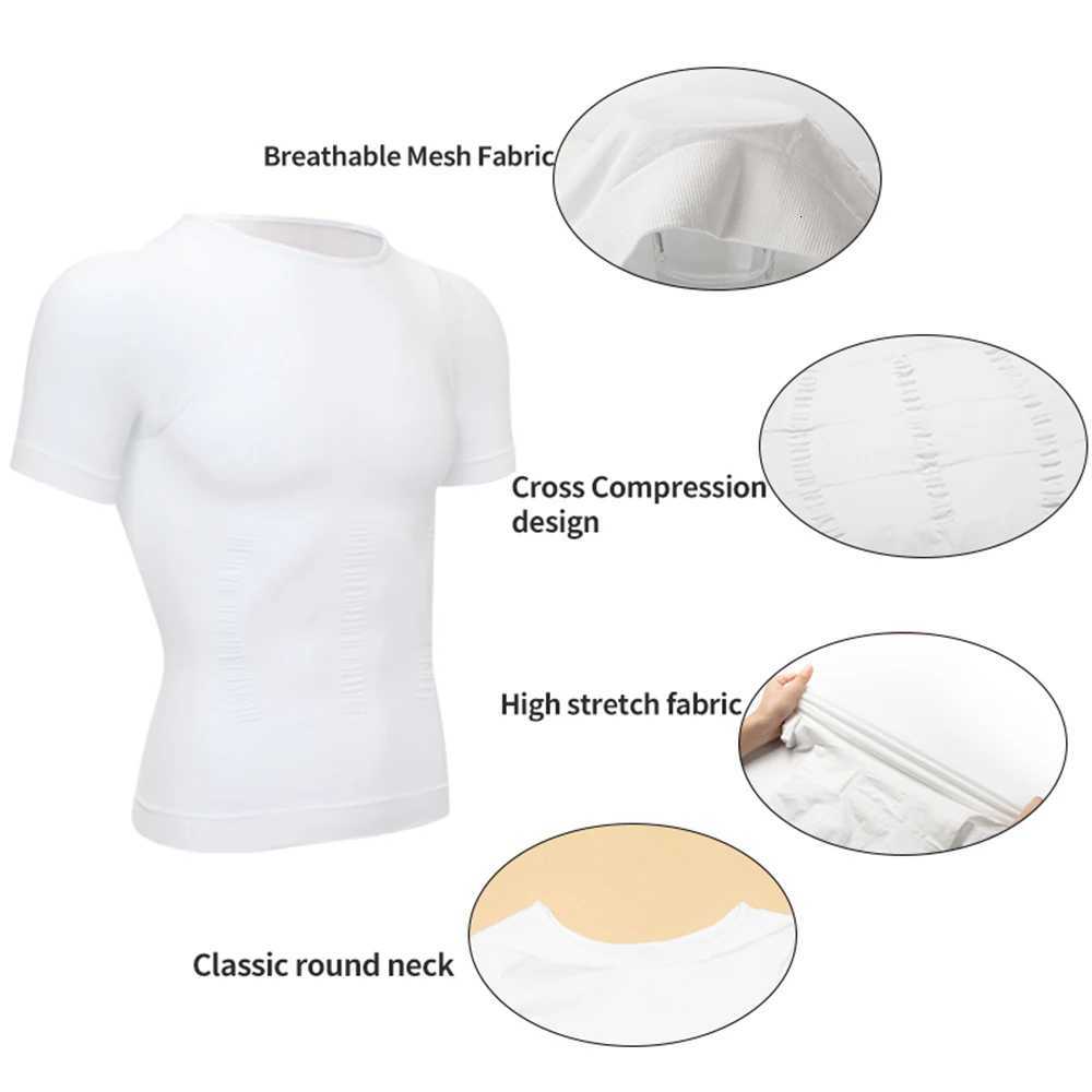MISSMOLY Mens Body Shaper Slimming Posture Tee Belly Abdomen Corrector Compression Abs Slimming Waist Shaping Corset Tshirt New W250910