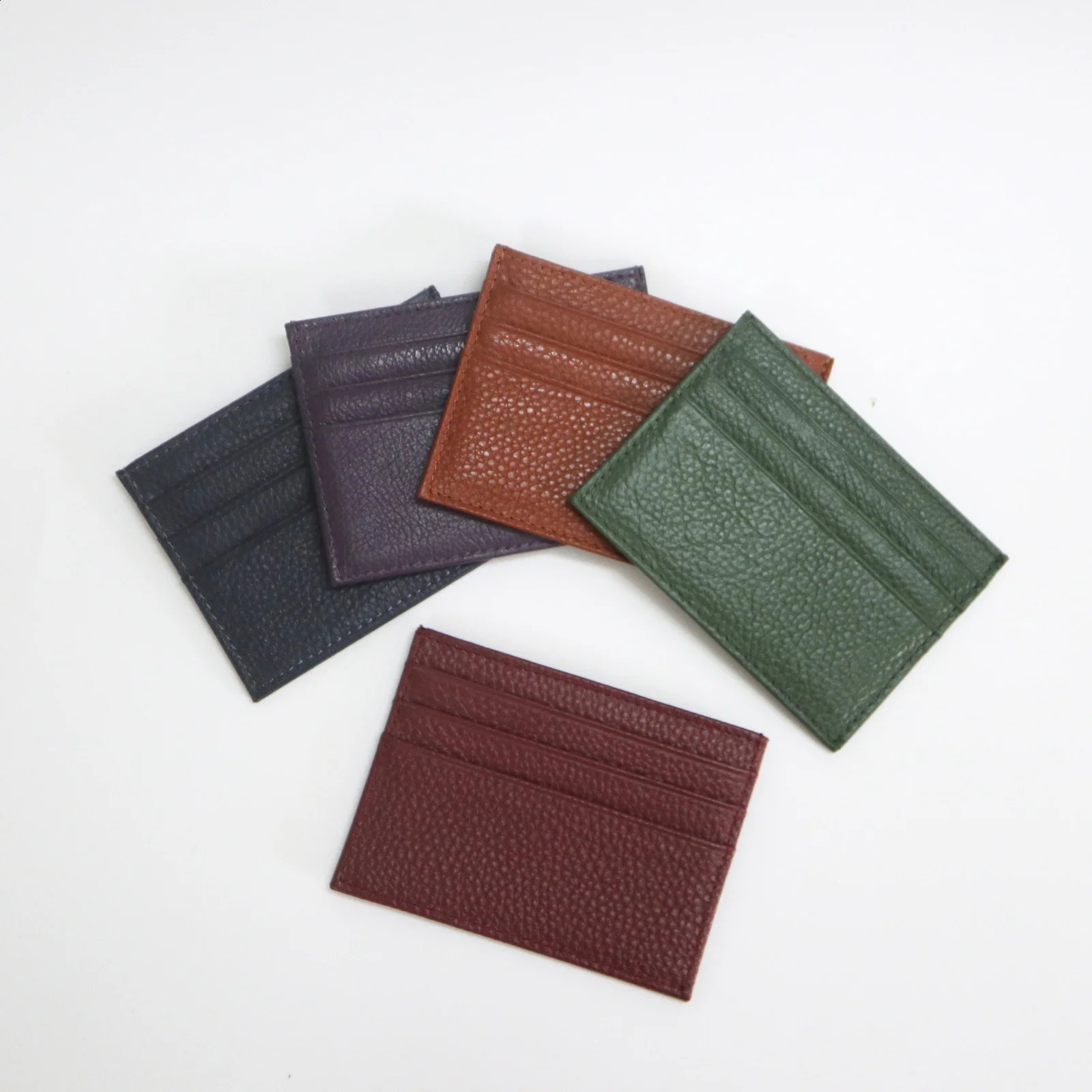 Custom Letter Genuine Leather Card Holder Personalized Initial Slim Wallet Monogram Name Purse Card Case DIY Wedding Gift250906