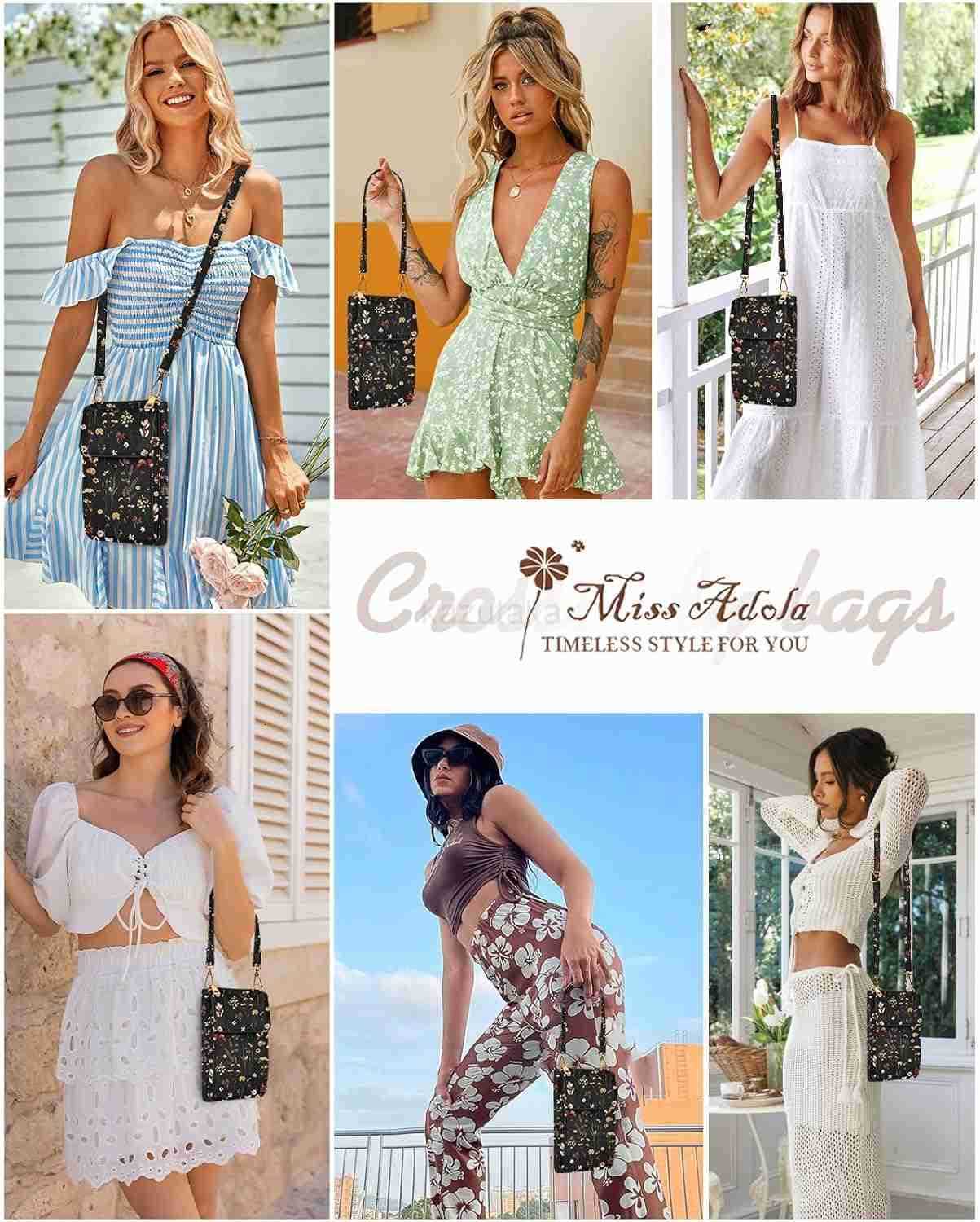 Cute Crossbody Purse Cell Phone Bags for Women Leather Cellphone Wallet Purse with Handle Rope and Adjustable Shoulder Rope Z250910