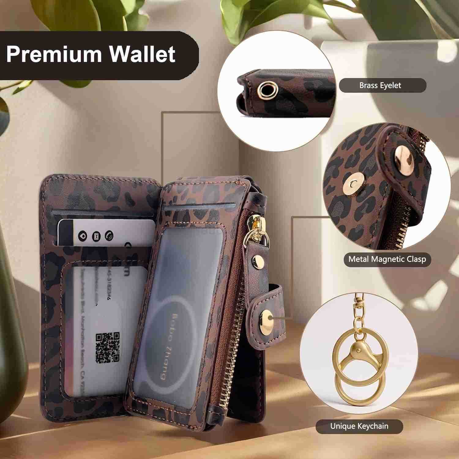 Keychain wallet Rfid Blocking CARD Holder Leather Zipper Card Case for WomenZ250911