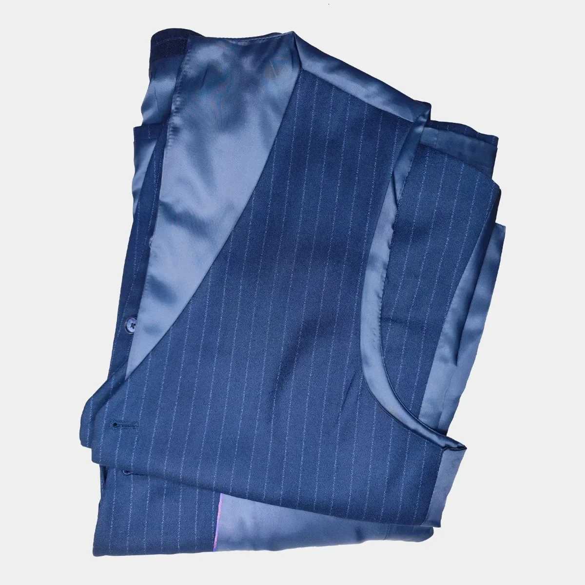 Customized Sizes Premium Suit British Striped for Mens Business Formal Dress Wedding and Groom Slimfit Coat Vest Pants W250910