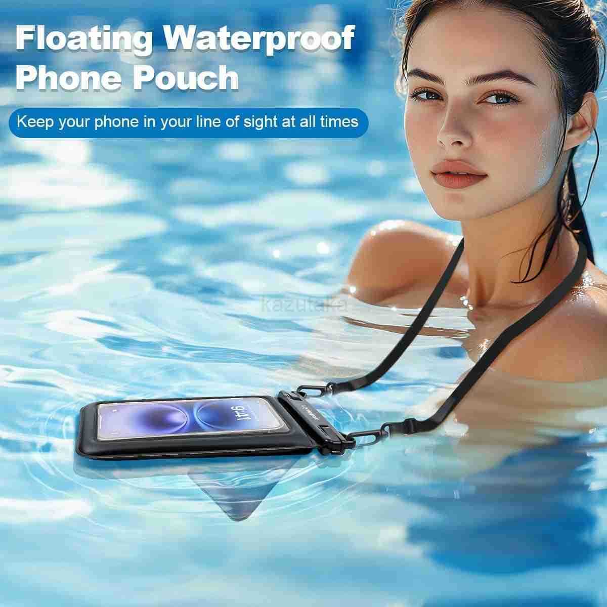 Up to 85 Waterproof Phone Pouch Floating Double Bags Waterproof Phone Case with Lanyard for iPhone 16 15 Pro Max S25 S24 Ultra IPX8 Cellphone Dry Bag 