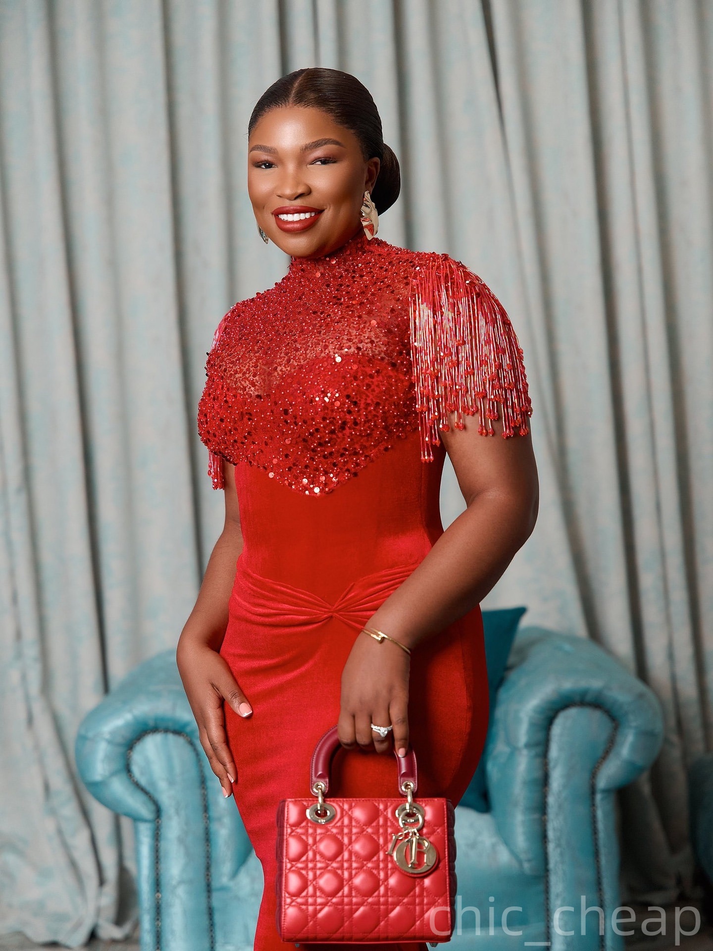 Red Mermaid Prom Dresses 2025 Velvet Sequined Tassels Elegant Evening Formal Party Second Birthday Engagement Gowns Plus Size Dress For Special Occasi
